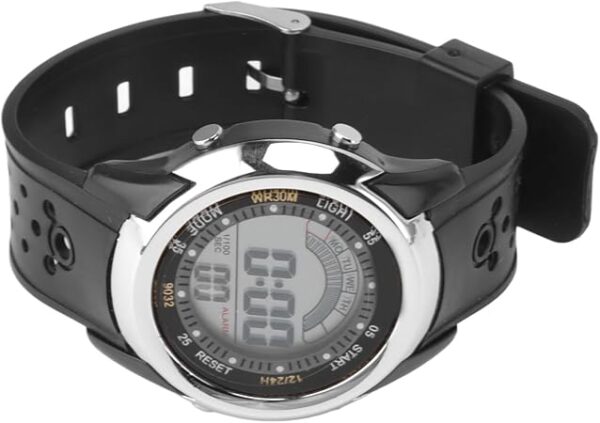 black Stylish Digital  Men's Sports Watch With Alaram & Light  (without box ) - Image 5