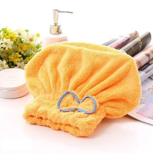 Hair Drying Towels, Ultra Absorbent Hair Drying Cap Towel for Women Adults or Kids Girls(random color ) - Image 3