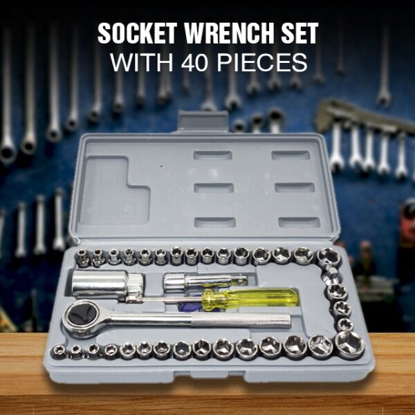 40pcs Aiwa Socket Wrench  Tool Kit & Screwdriver And Socket Set