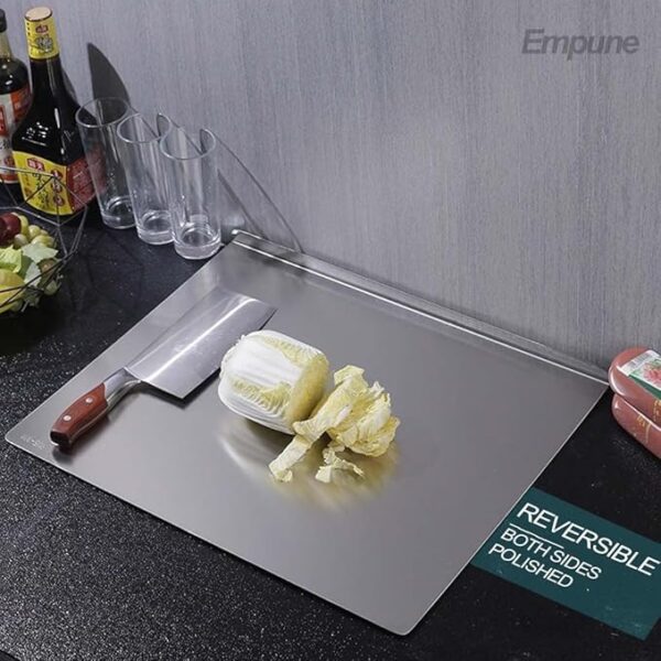 Stainless Steel Cutting Board! 🔪✨   Durable, hygienic, and easy to clean—perfect for all your chopping needs. A must-have for any chef! - Size: 41x33Cm - Image 5