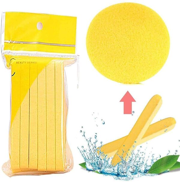 (12 Pcs)Compressed Facial Sponge Face Cleansing Sponge (random color)