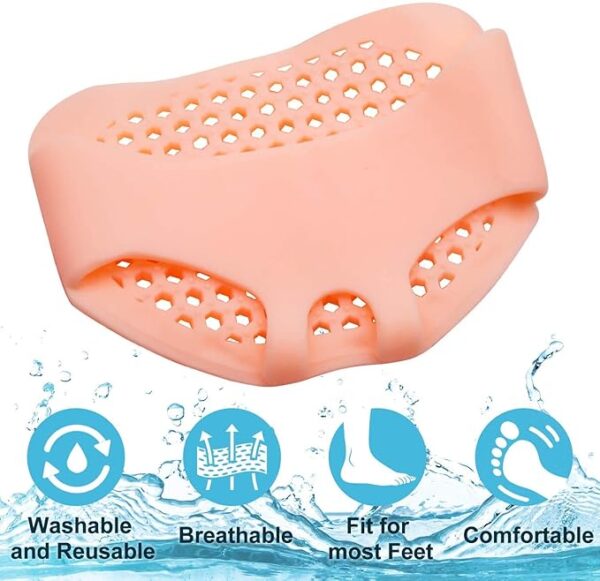 Silicone Gel Half Toe Heel Sleeve | Forefoot Insole Shoes Pain Relief Pads for Men and Women - Image 7