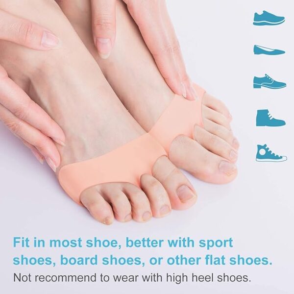 Silicone Gel Half Toe Heel Sleeve | Forefoot Insole Shoes Pain Relief Pads for Men and Women - Image 10