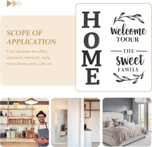 3d wall art  "Welcome to Our Home the Sweet Family" Wall Decoration for Home Office Dorm - Image 4