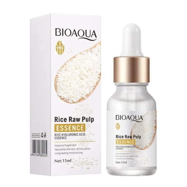 BIOAOUA Hyaluronic Acid Rice Raw Pulp Essence Face Serum 15ml - Image 3