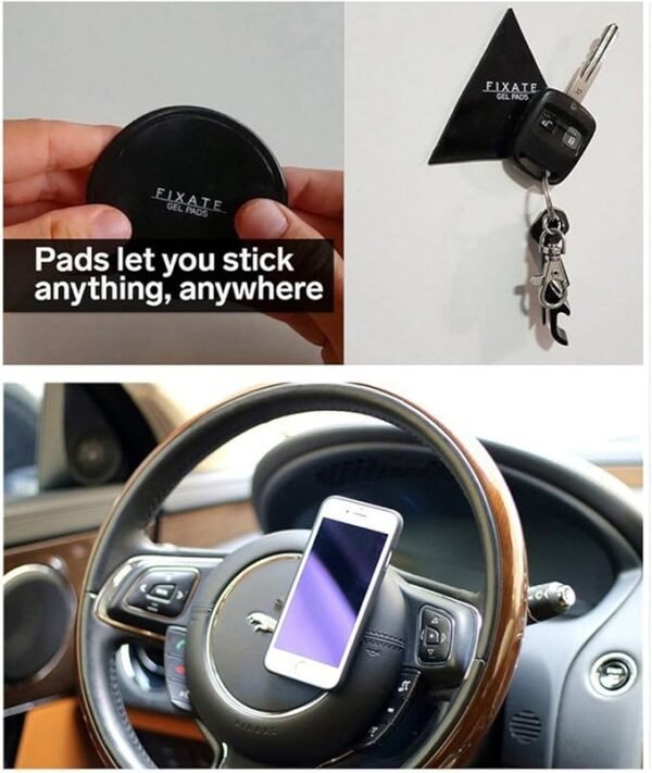 Fixate The Gel Pads – Mobile Universal Car Smartphone Portable Sticky Mobile holder for any phone or key - Image 8