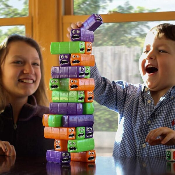 Wobbly Worms Tower Balancing Game | Tower Tumbling Stacking Board Games Building Blocks - Image 4