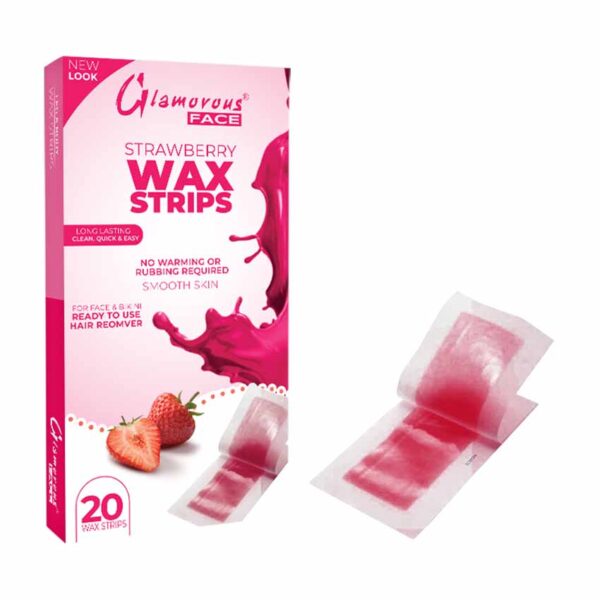 (strawberry) Glamorous Face Body Wax Strips