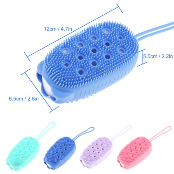 silicone soap bath massage / Bath Body Brush High Quality Silicon Bath Brush (random color) - Image 6