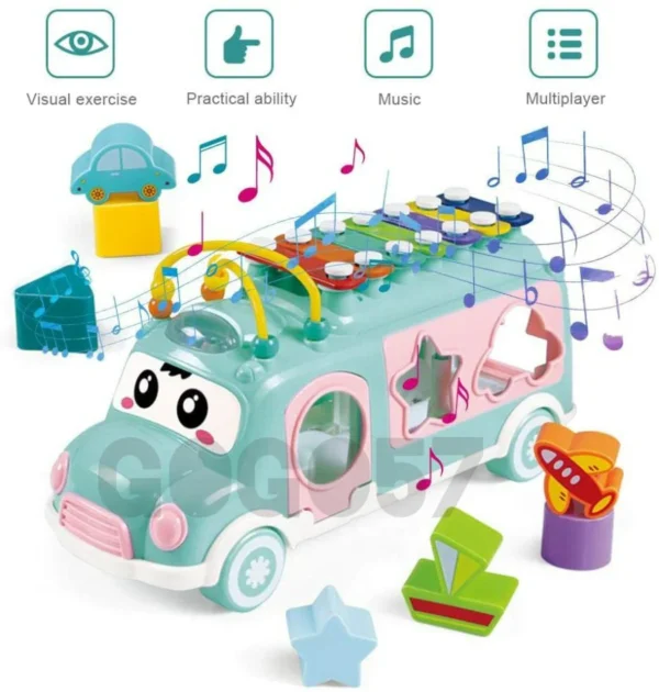 Baby Music Xylophone Bus Puzzle Set (Random color) - Image 5