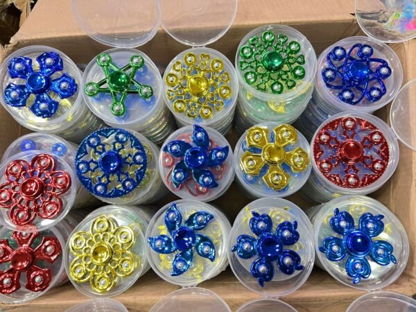 Random big metal spinner | Fidget Spinner | Spinner For Kids And Adult Fidget Spinner Metal Body Metal Balls (Mix Random Colours And Design) - Image 2