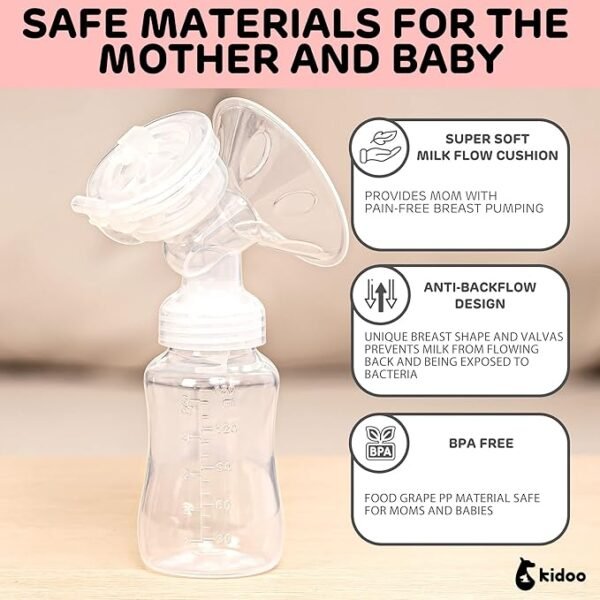 Electric Breast Pumps, Automatic Hands-free Portable Rechargeable Breast Pump for Breastfeeding Suction milk Collector (random color) - Image 9