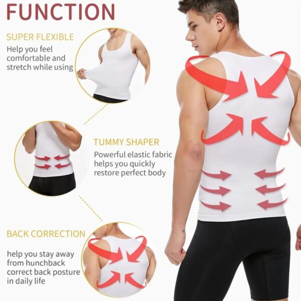 Slim n Lift Men tummy slimming Vest  Men's Slimming Shirt - Image 3