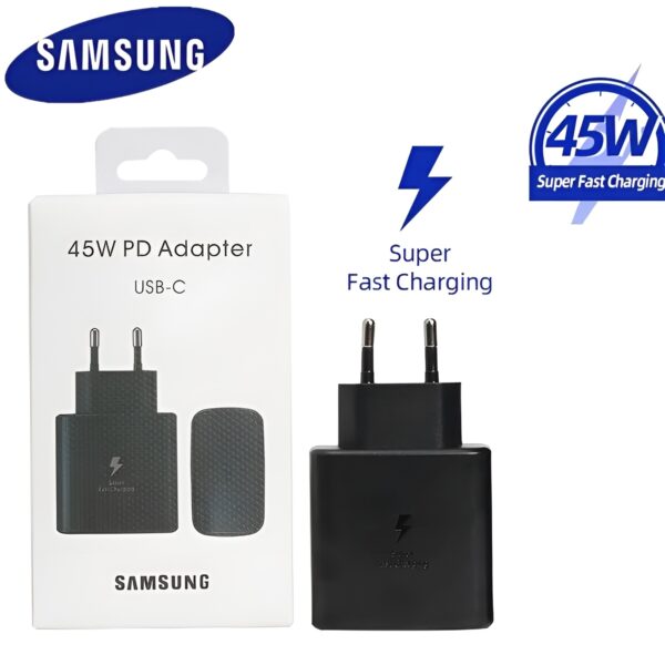 Samsung 45W PD super Fast charger A+ Quality  - Travel Adapter (Black)