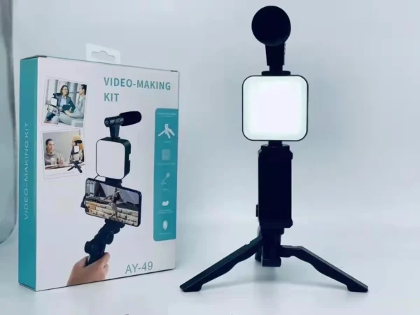 Ay-49 Video Making Kit Vlogging Tripod Triple Band Light - Image 6