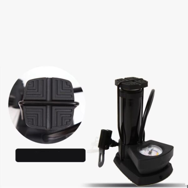 High Pressure Foot Air Pump with Gauge, Heavy Duty Foot Pump for Bike, Ball, Scooter, Car, Inflatable Toys, Mini Pump - Image 11