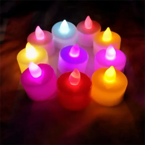 24 Pcs Led candles Colorful LED Candles Lights Battery Operated Flameless Tealight Fake Candles Lamp - Image 5