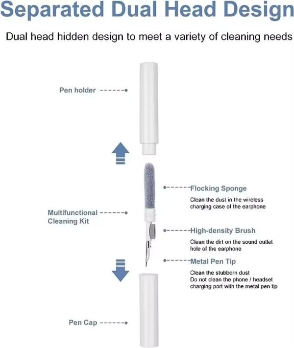 3 in 1 Cleaning Pen Tool Brush Kit For Mobile, Earphone, Earbuds & Airpods  (random color) - Image 11