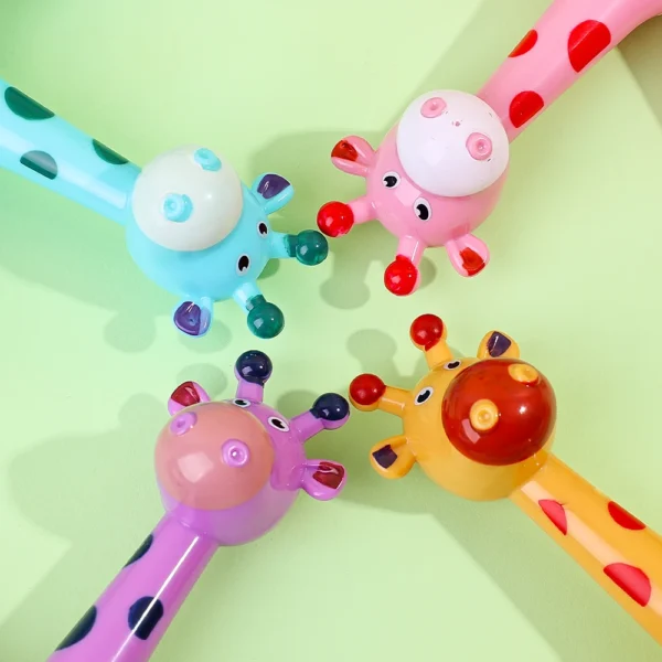 1 Pcs of Animal Pop Tubes Cartoon Giraffe Suction Cup Toys Kids | Stress Relief Squeeze Toys - Image 8