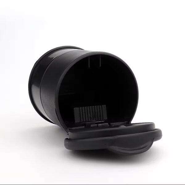 Universal Car Astray Black with light | LED Portable Car Truck Auto Office Cigarette Ashtray Holder Cup - Black - Image 4