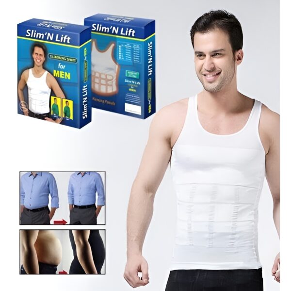 Slim N Fit Body Shaper Vest Shirt – Tank Top Sleeveless Shape wear For Men - Image 5