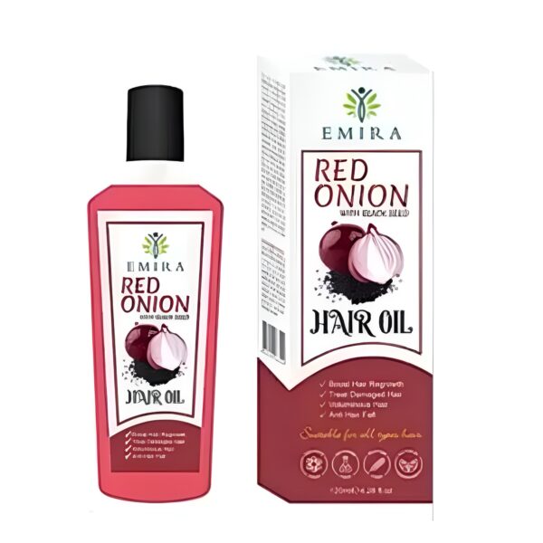 Emira Red Onion With Black Seed Hair Oil - 120ml - Image 2