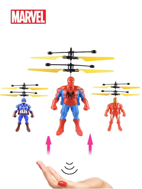 Hand Sensor Flying Spider man | Avengers Heroes Flying Aircraft Toy For Kids (Random Character and Color)