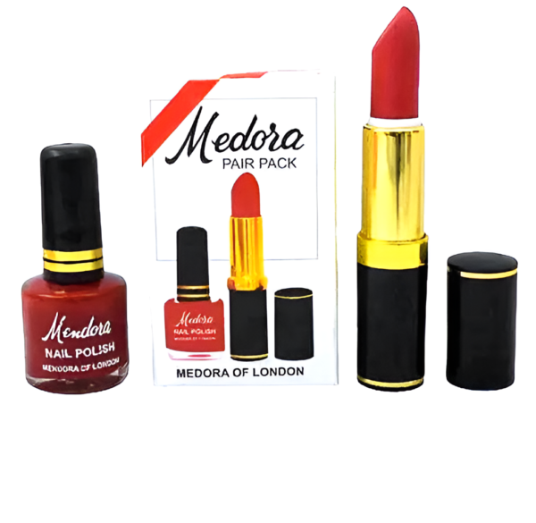 Pack of 12 - Medora Lipstick And Nail Polish Pair Pack (Random colors)