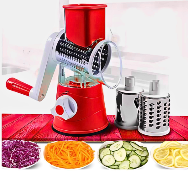 TableTop Drum Grater | Manual Vegetable Cutter Slicer & Grater | Multi-Functional Kitchen Gadget (Random colors)