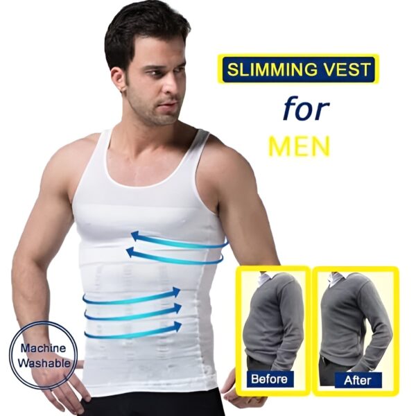 Slim N Fit Body Shaper Vest Shirt – Tank Top Sleeveless Shape wear For Men - Image 3