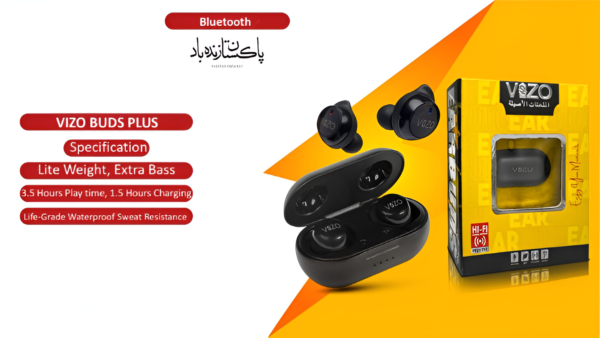 VIZO BUDS PLUS | Bluetooth Wireless Ear buds, Sweat Resistance Ear Buds - Image 2