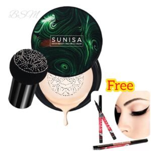 Sunisa Foundation Base 20g Waterproof Mushroom Head Air Cushion BB Cream Nude Liquid Foundations (with yanqina 36H liner )