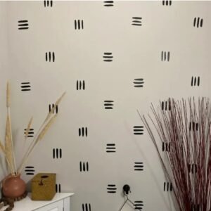 3 line Wall vinyl sticker for living room, kitchen, Bedroom - Wall and furniture decal | Wall art home decoration items | set of 28 | 3.3" each line