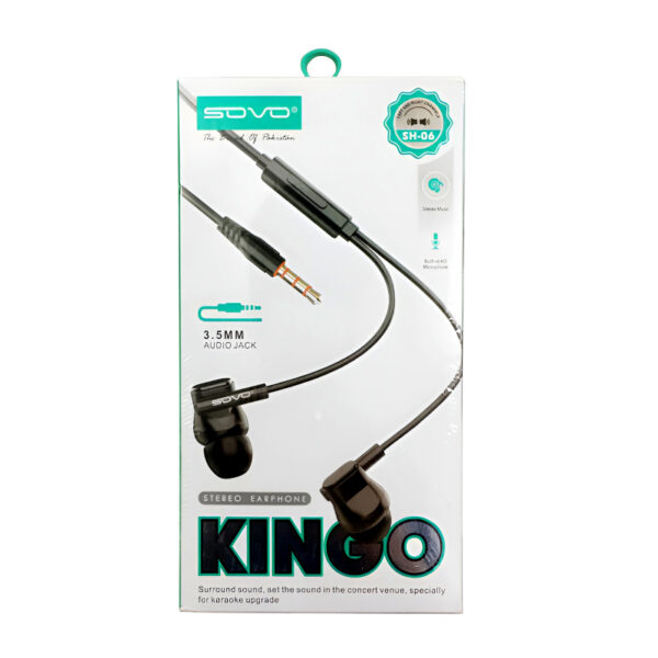 SOVO SH-06 Kingo Stereo Handsfree Earphones With HD Microphone - Image 6