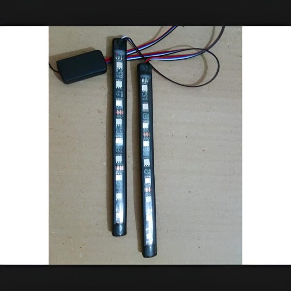 2Pcs RGB 17cm Silicon Flexible 9-LED Strip DRL Daytime Multicolor Light | SMD LED Fancy Light (RGB) For Car Bumper And Bikes - Image 9