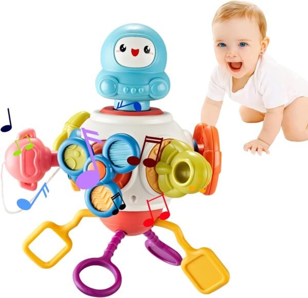 8 in 1 Multi functional Busy Activity Toy | Infant Montessori Activities Busy Board Cubes,Baby Educational Learning Toys for 6-18 Months Boys & Girls, Airplane Car Travel Toys for Kids Gifts