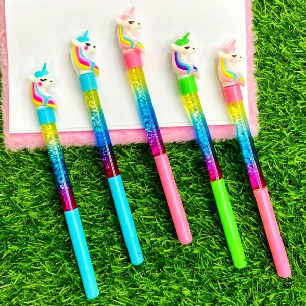 Unicorn Water Glitter Gel Pen  Stylish Pen for Girls / Glitter pens / Unicorn pens / pens for Kids /Pen for Girls Unicorn Pen for Girls (1 PC)