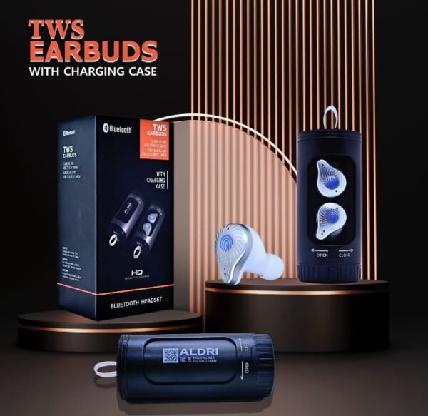 ALDARI TWS Bluetooth Earbuds with charging Case | TWS Smart Bluetooth Headset (Random color)