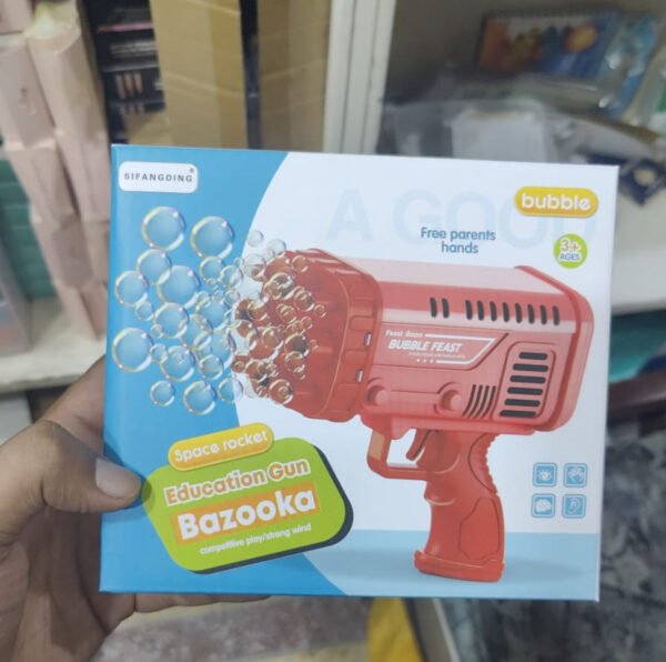 2 in 1 - 36 hole bazooka bubble Water gun | Bazooka Water Bubble Gun Toy for Kids, toddlers | Out door Fun Water Spray Gun (Random color) - Image 5