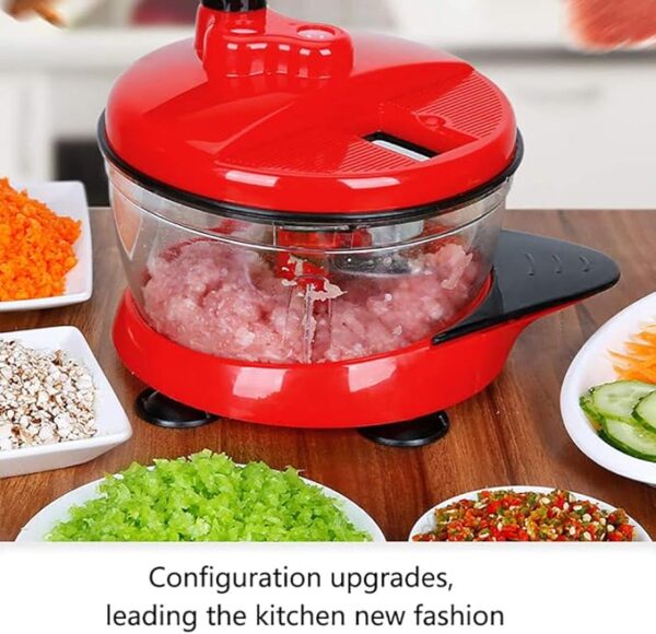Tomato Crusher Manual Plastic Tomato Machine  Handy Chopper with Stainless Steel Blades - Perfect Vegetable and Fruit Chopper - Image 6