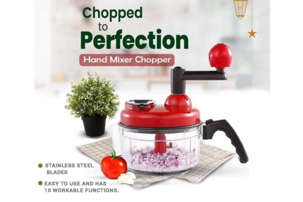 Tomato Crusher Manual Plastic Tomato Machine  Handy Chopper with Stainless Steel Blades - Perfect Vegetable and Fruit Chopper - Image 8