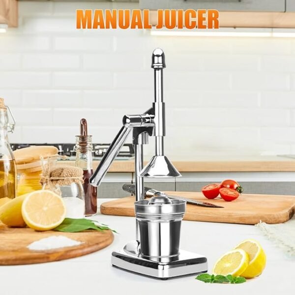 Manual Juicer, Hand Press Citrus Presser with Stainless Steel Cup, Portable Countertop Juice Squeezer for Lemon (Random color) - Image 11