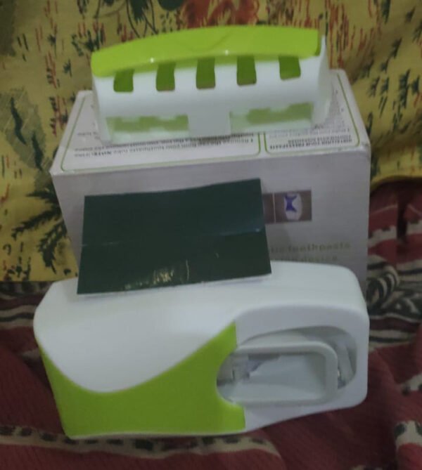 Automatic Toothpaste Dispenser with Brush Holder - Random colors - Image 5