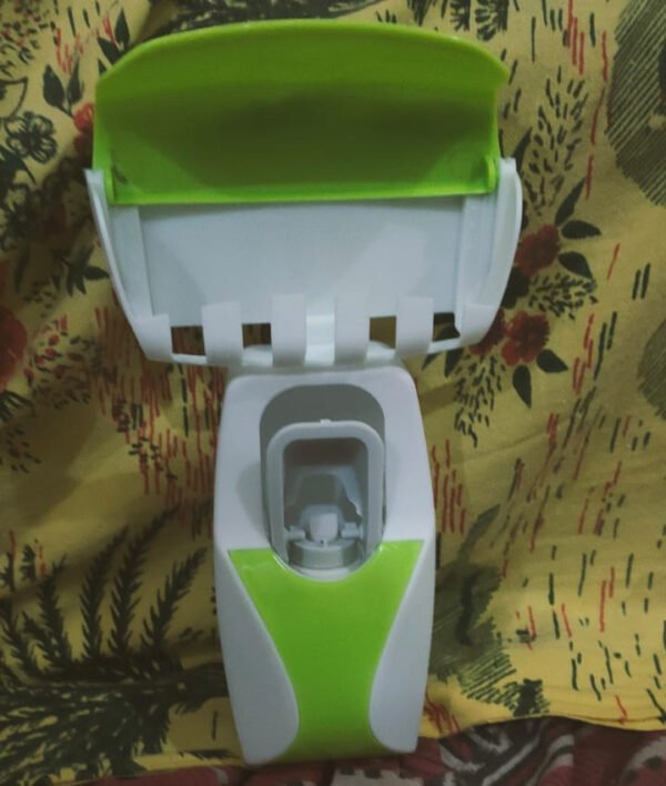 Automatic Toothpaste Dispenser with Brush Holder - Random colors - Image 3