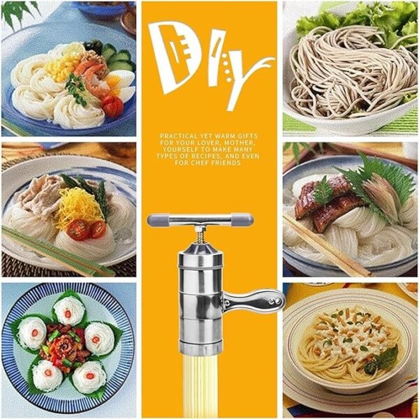 Stainless Steel pasta Maker / Sancha Machine Indian Snacks / Murukku Maker / Noodle Maker (Random color) - Image 6
