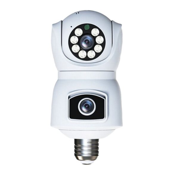 4K wireless wifi Dual-Lens Security Camera with 3MP Lens | Bulb Camera | 360 degree rotation - Image 4