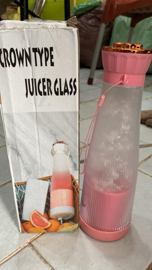 Crown Type Usb Juicer | Mini Fast 6 Blade Juicer Blender Usb Rechargeable For Traveling (400ml) - Image 2