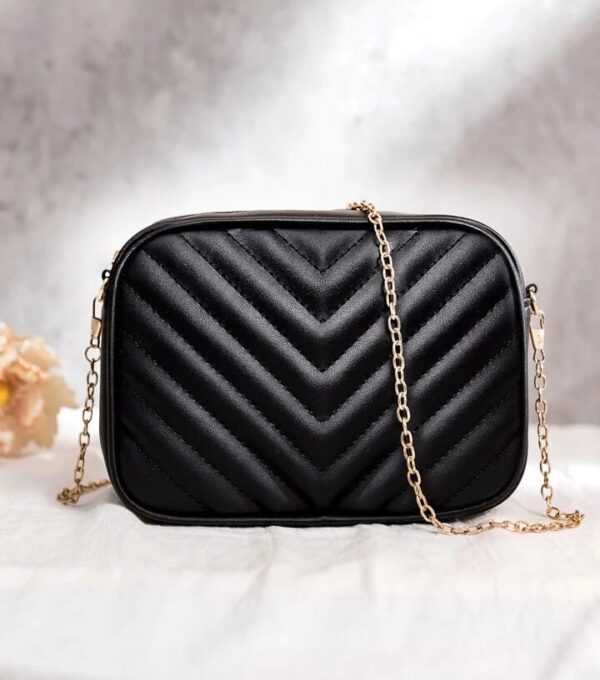 Horizontal Square Shaped Shoulder Bag | Pu Leather Bag for girls & Women - Image 2
