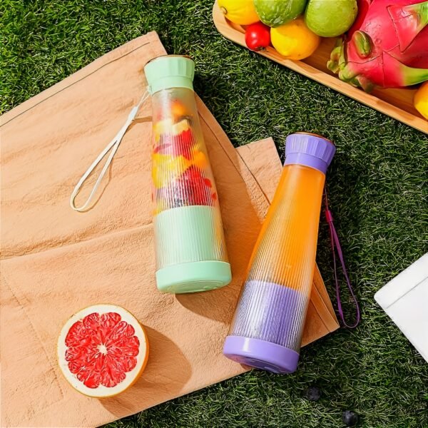 Crown Type Usb Juicer | Mini Fast 6 Blade Juicer Blender Usb Rechargeable For Traveling (400ml)