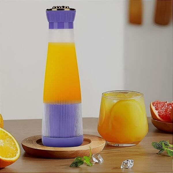 Crown Type Usb Juicer | Mini Fast 6 Blade Juicer Blender Usb Rechargeable For Traveling (400ml) - Image 3
